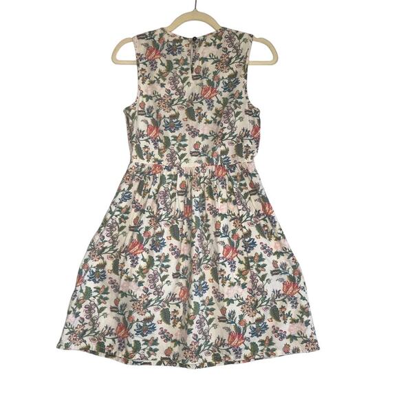 MADEWELL Garden Vine Sleeveless Cotton Dress Sz 0 Floral Fairy Cottage Preppy - Picture 4 of 14